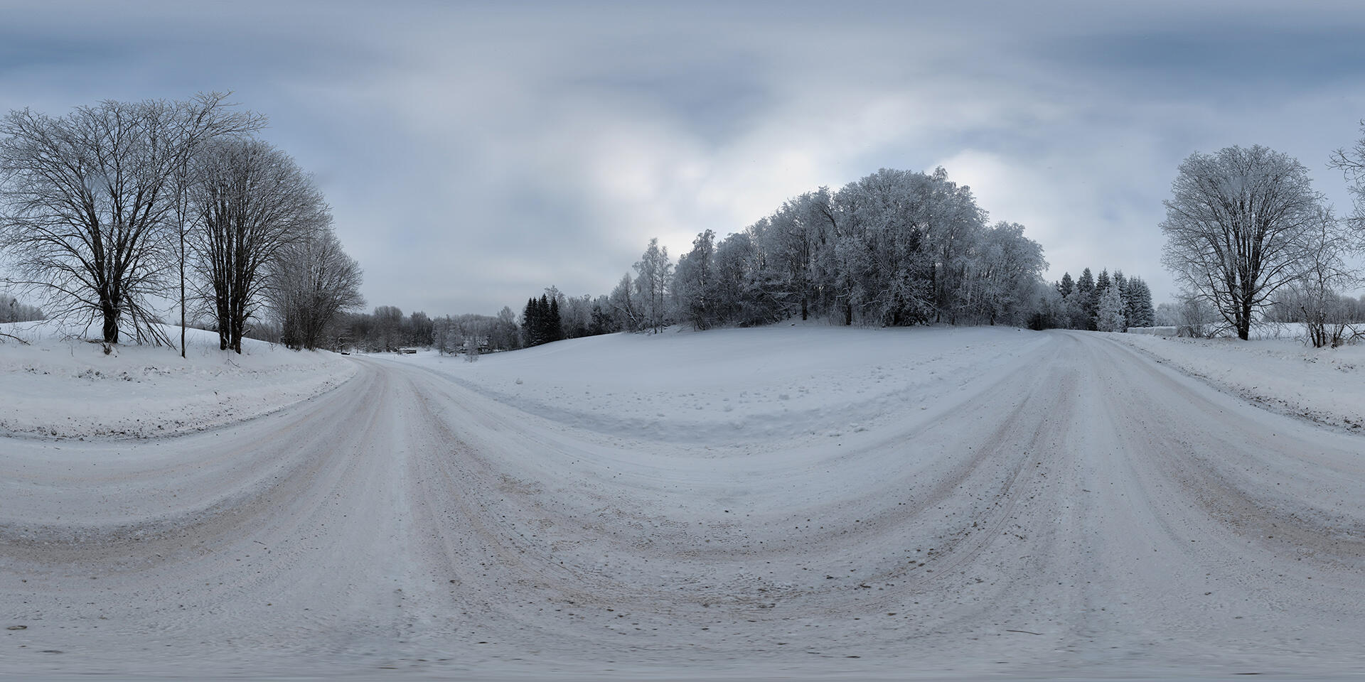 HDRI-panorama-of-a-snowy-forest-in-winter