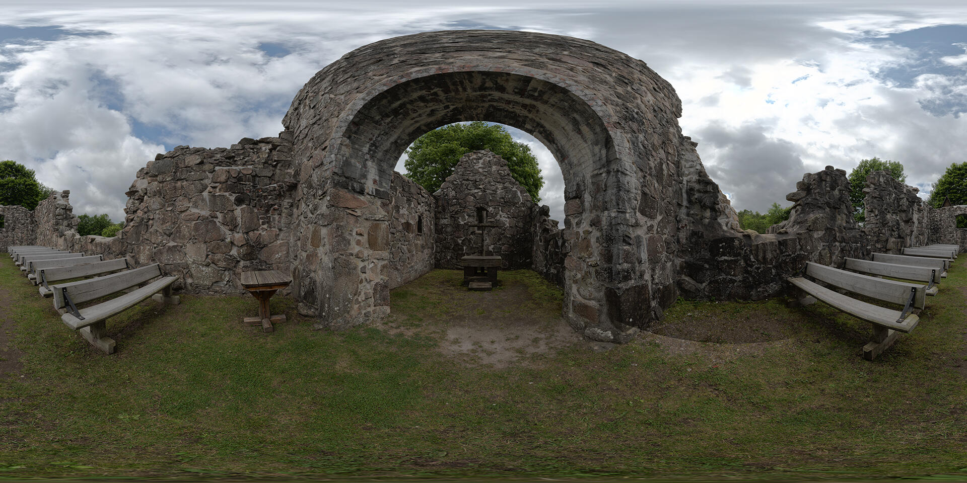 HDRI-panorama-of-old-church-ruins