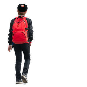schoolboy in a school uniform walking