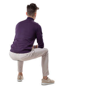 young man sitting