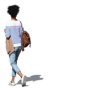 cut out woman walking