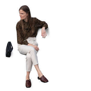 woman sitting seen from above