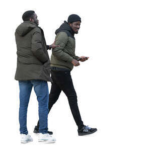 two black man standing in the street