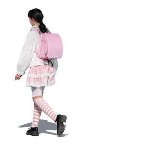 cut out stylish asian teenager walking