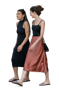 two women walking together
