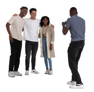 man taking a picture of his friends