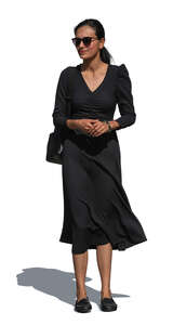 cut out peruvian woman standing