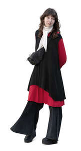 cut out bohemian woman standing