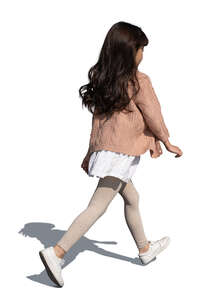 cut out little japanese girl running