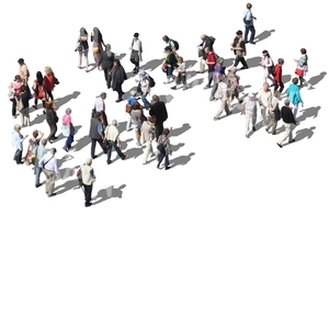crowd of people seen from above