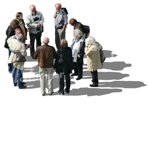 cut out group of people standing in a circle