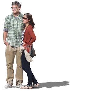 smiling couple standing together