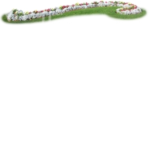 S-shaped flowerbed