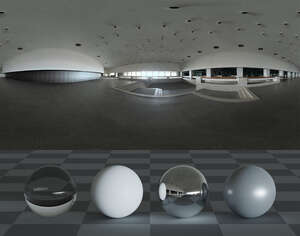 HDRI panorama of a lobby of a concert hall