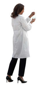 female laboratory worker standing