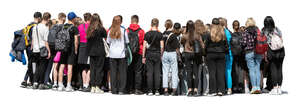 large crowd of people standing outside