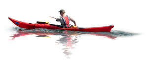 cut out man kayaking