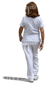 cut out nurse walking