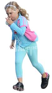 cut out girl with a balloon