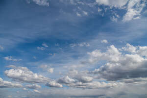 daytime sky with regular white clouds