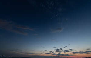 night sky with sun already set