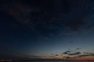 night sky with some sun glow