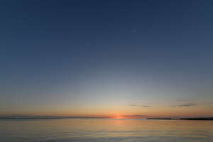 sunset with sun behind the horizon