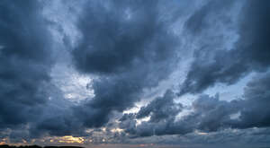 sunset in a stormy sky