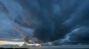 stormy sky at sunset