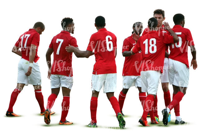 football team talking with each other