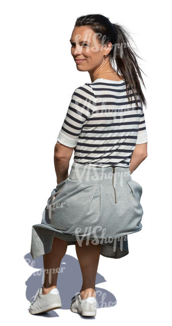 woman sitting outside
