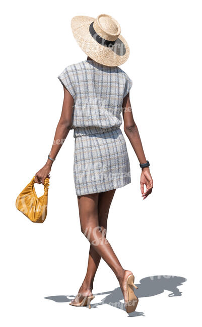 posh black woman walking