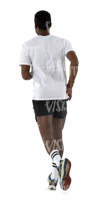 cut out sporty man running