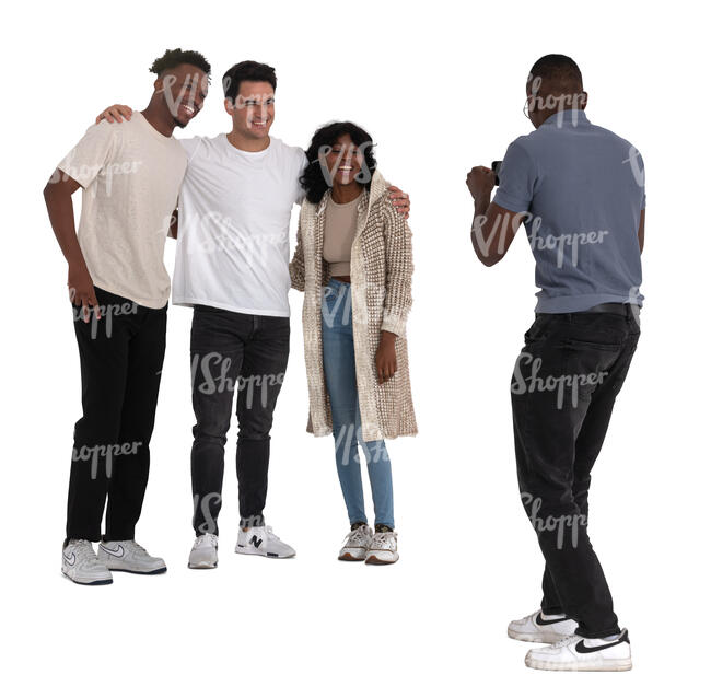 man taking a picture of his friends