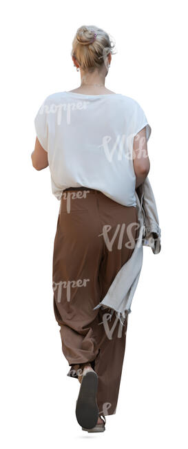 woman waling seen from behind