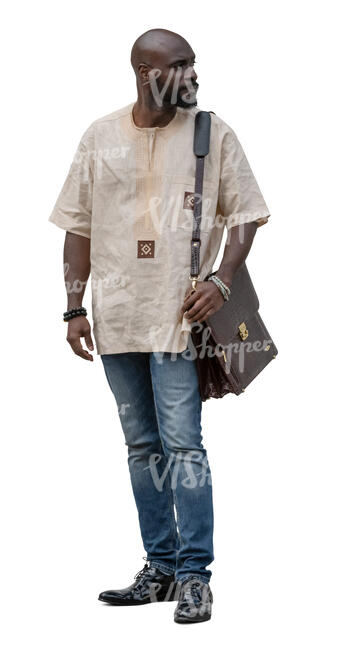 cut out african man standing
