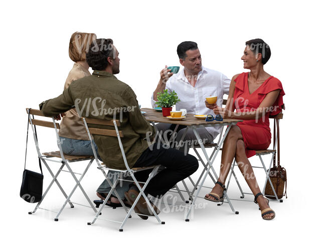 group of friends sitting in a restaurant