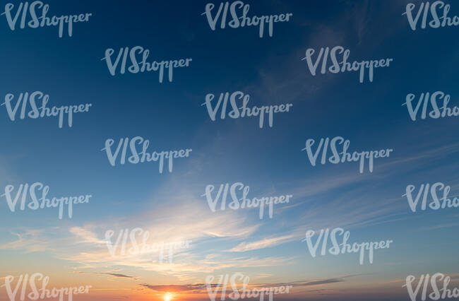 cloudless sunset
