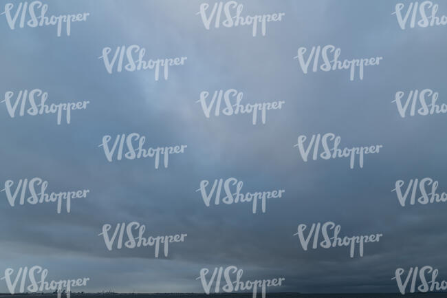 dark blue overcast sky