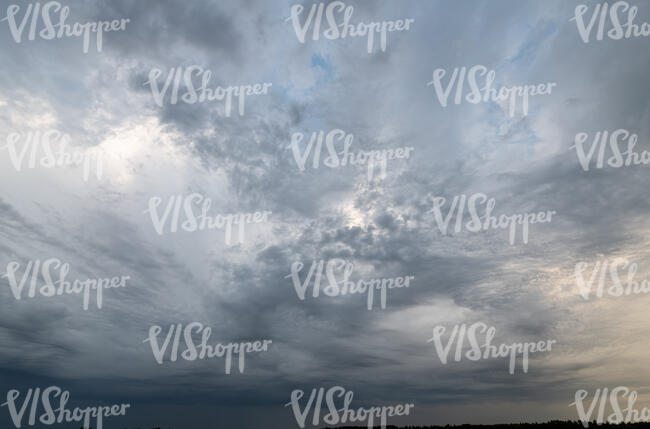 dark grey overcast rainy sky